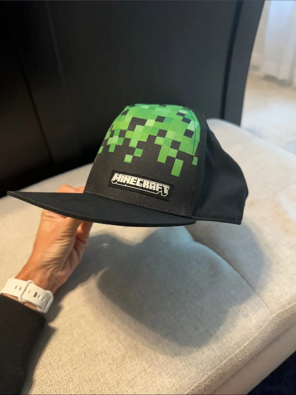 Boys Minecraft straight bill hat.